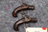 Pair of 44 Cal Back Action Percussion Derringers