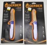 (2) New Gerber One Flip Clip Folding Knives