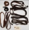 (9) Vintage Leather Military Rifle Slings