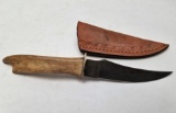 Handmade Damascus Bone Handle Knife