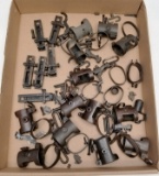 Assorted Military Rifle Stock Clamps, Sight & More