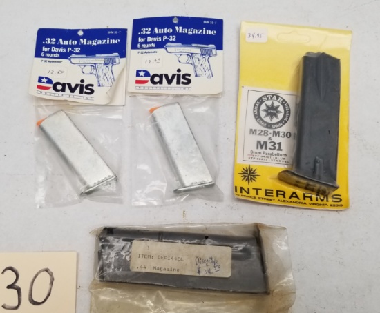 (4) New Assorted Pistol Mags
