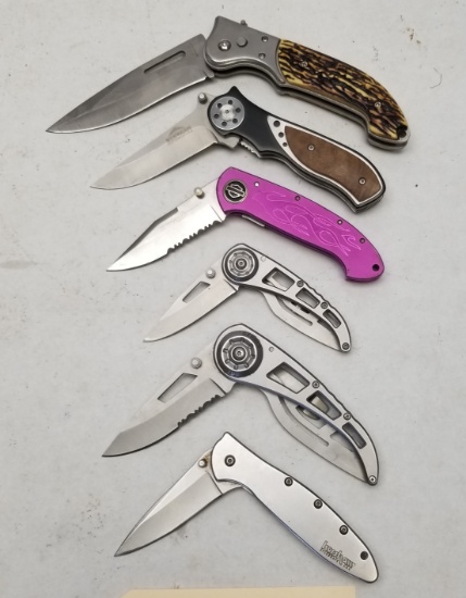 (6) Assorted Folding Knives