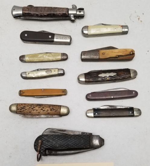 (12) Assorted Vintage Folding Knives