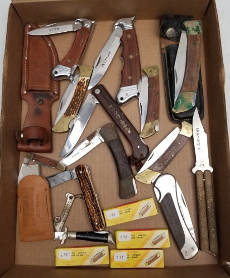 Large Assortment Of Folding Knives