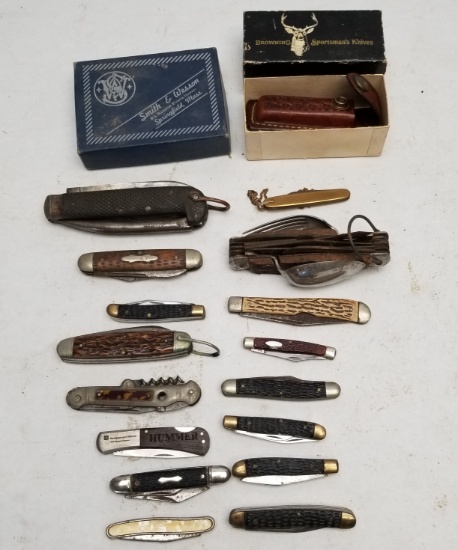 (16) Vintage Folding Knives & More