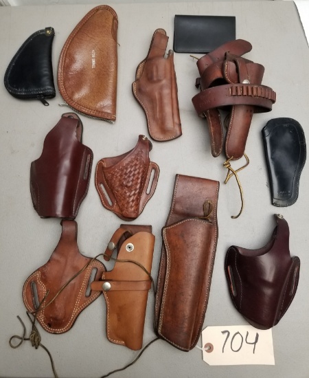 * Assorted Leather Pistol Holsters And More