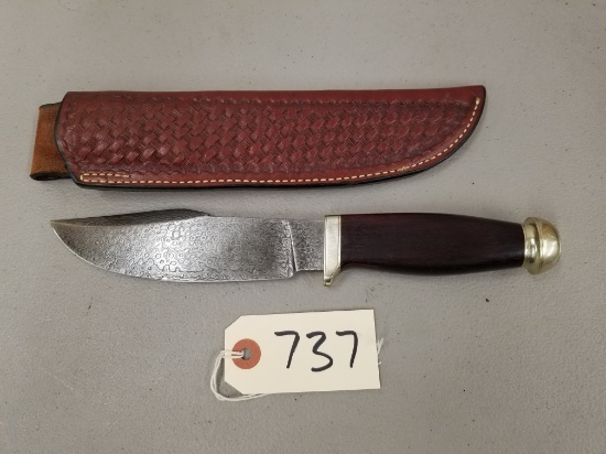 Charlton LTD. Custom Damascus Steel Fixed Blade
