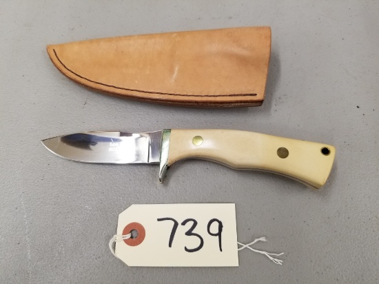 Lon Emch 2003 Stamped Custom Fixed Blade Knife