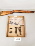 Assorted M1 Carbine Parts & Rifle Stock