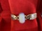Silver Spoon Handle Moonstone Bracelet