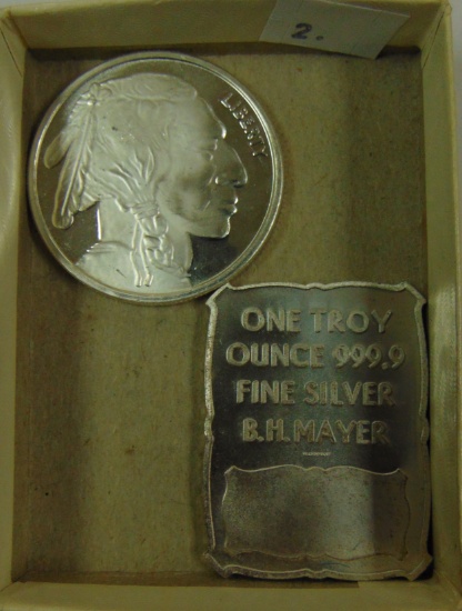 Silver Bar and Round