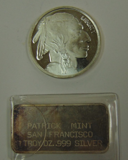 Silver Bar and Round