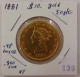 US gold Eagle $10