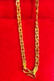 22k Gold Designer Link Necklace