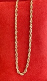 14k Gold Silk Rope Necklace