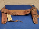 (2) Custom Stamped Leather Lawrence Ammo Belts