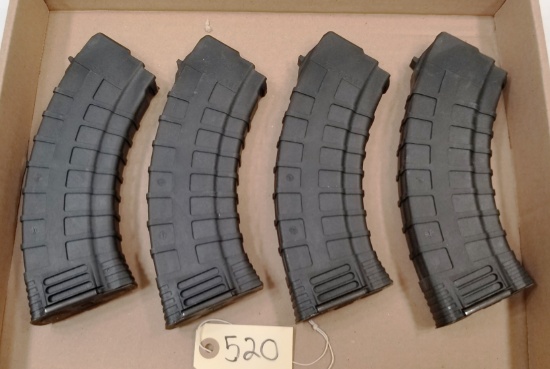(4) New Tapco Polymer 30rd 7.62x39 Mags