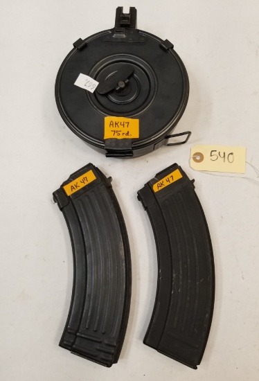 AK-47 7.62x39 30rd Mags & 75rd Drum Mag