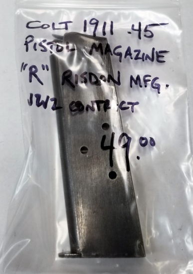 Colt 1911 .45 WW2 Contract "Ridson MFG" Pistol Mag