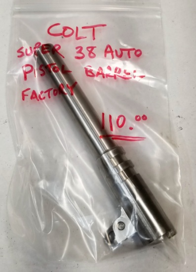 Colt Super 38 Auto Factory Pistol Barrel