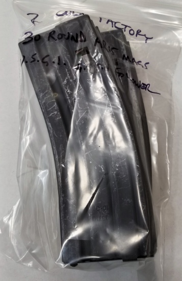 (2) Colt Factory USGI 30rd AR15 Mags