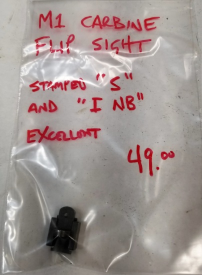 M1 Carbine Flip Sight Stamped "S" And "INB"
