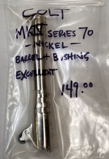 Colt MKII Series 70 Nickel Barrel+Bushings