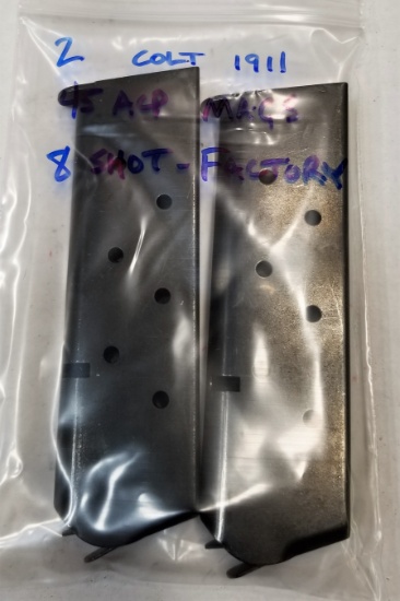 (2) Colt 1911 45 Acp 8rd Factory Magazines