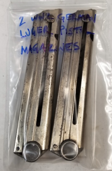 (2) German WW2 Luger Pistol Magazines