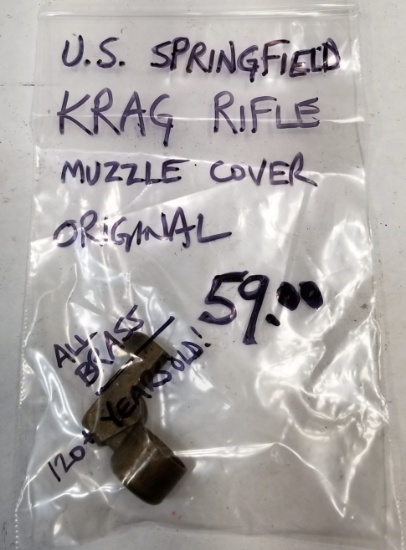 Original US Springfield Brass Rifle Muzzle Cover