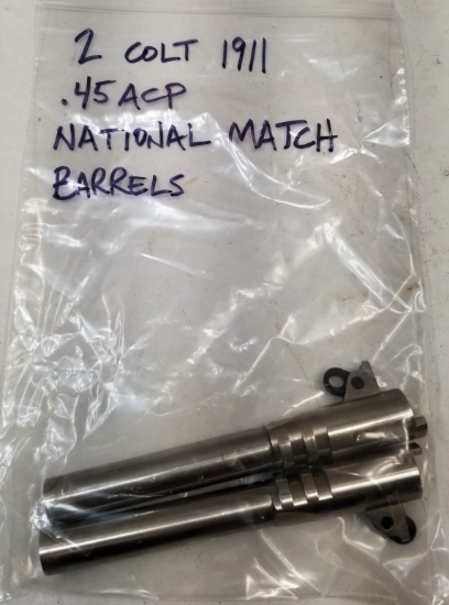 (2) Colt 1911 45 Acp National Match Barrels