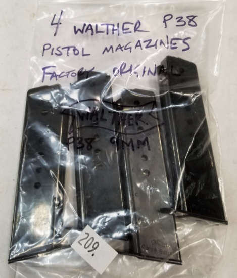 (3) Factory Walther P38 9mm Mags