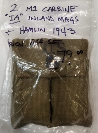 Inland M1 Carbine Mags + Hamlin 1943 Pouch