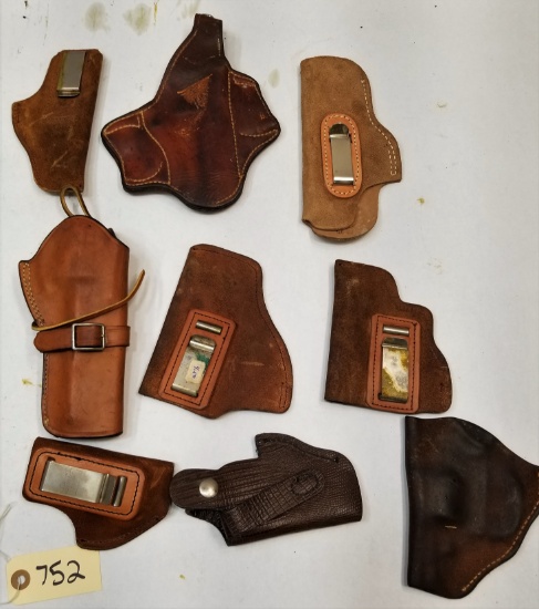 (9) Assorted Leather Holsters