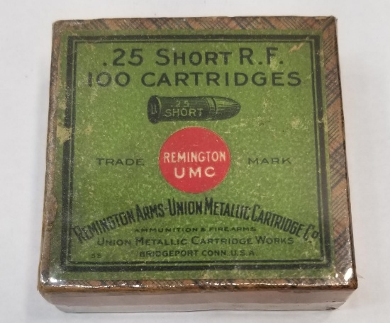 100RDS Vintage Remington .25 Short R.F