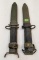 (2) US M7 Milpar Bayonets With Scabbards