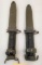 (2) US M7 Imperial Bayonets With Scabbards