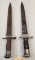 (2) US Krag 1899 And 1900 Bayonets And Scabbards