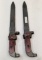 (2) AK-47 Bayonets With Scabbards