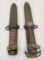 (2) US M4 Imperial Bayonets With Scabbards