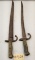 (2) French Sword Bayonets