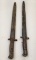 (2) 1907 WWII British Wilkinson Bayonets