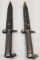 (2) Swedish Mauser M38 Bayonets With Scabbards