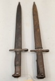 (2) US Krag 1898 Bayonets And Scabbards