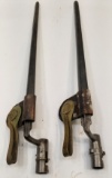 (2) US Civil War Socket Bayonet And Scabbards