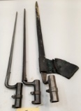 (2) US Stamped Civil War Socket Bayonet