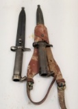 (2) Swedish Mauser M38 Bayonets With Scabbards