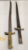 (2) Unmarked Sword Bayonets