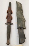 (2) Unmarked Fixed Blade Knives